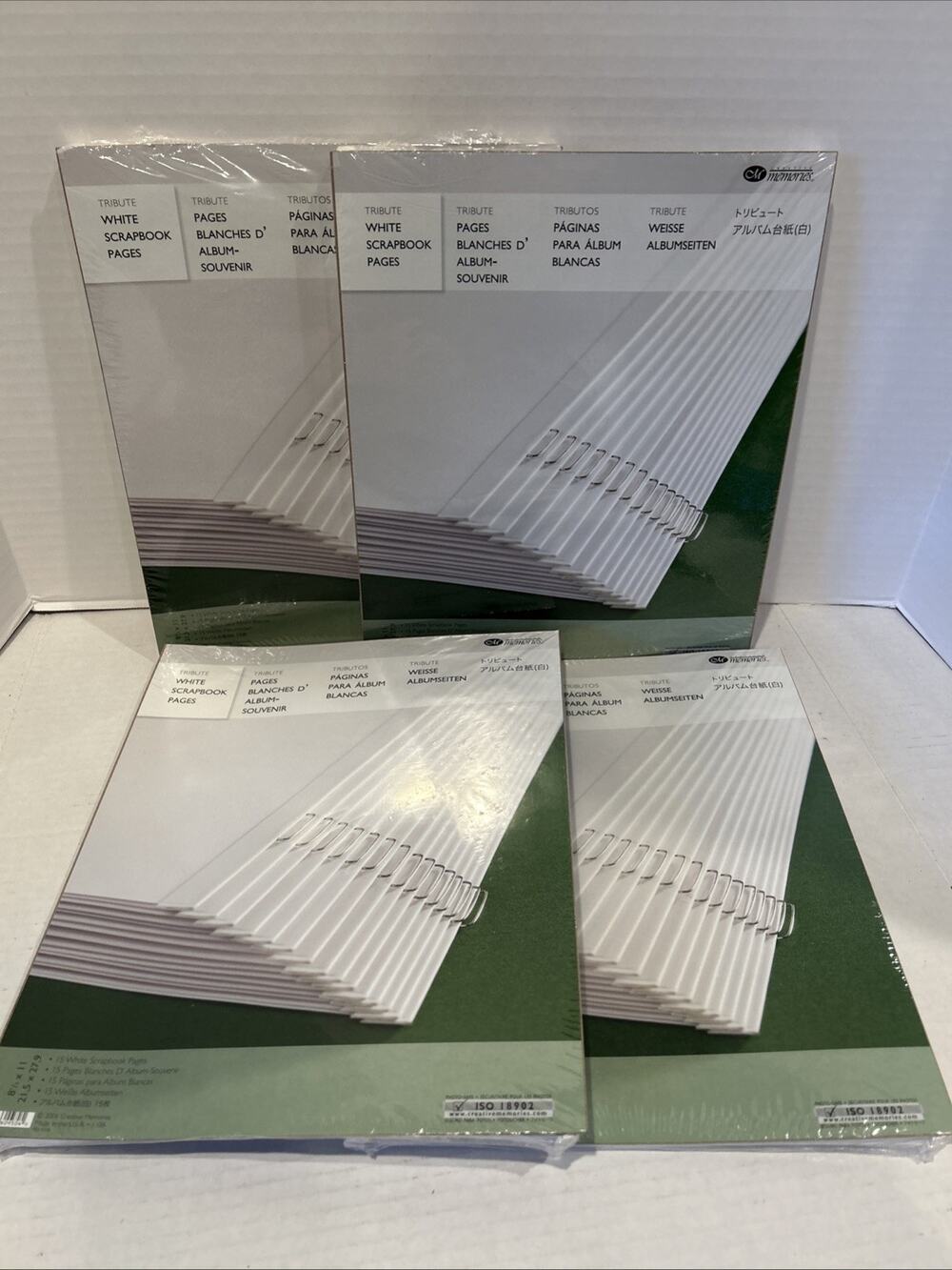 Creative Memories NEW white scrapbook refills 8 1/2X11- 4 Packs